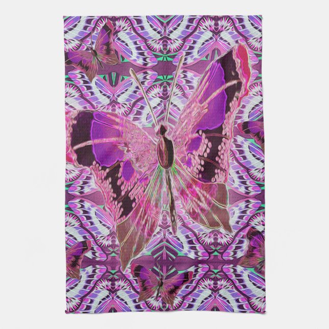 Beautiful Butterfly Tea Towel (Vertical)