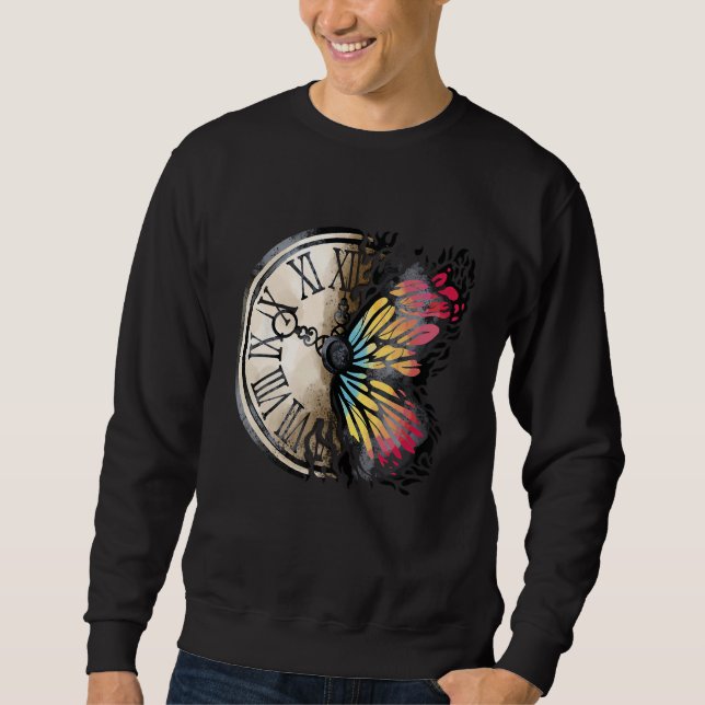 Beautiful Butterfly Time Mothers Day Graphic Sweatshirt (Front)