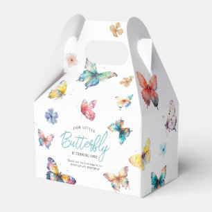 Beautiful Butterfly Watercolor Girl's Birthday Favour Box