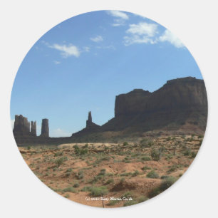 Beautiful Buttes Classic Round Sticker