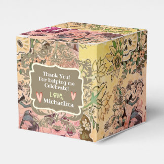 Beautiful cactus and skulls Spanish Mexican Fiesta Favour Box