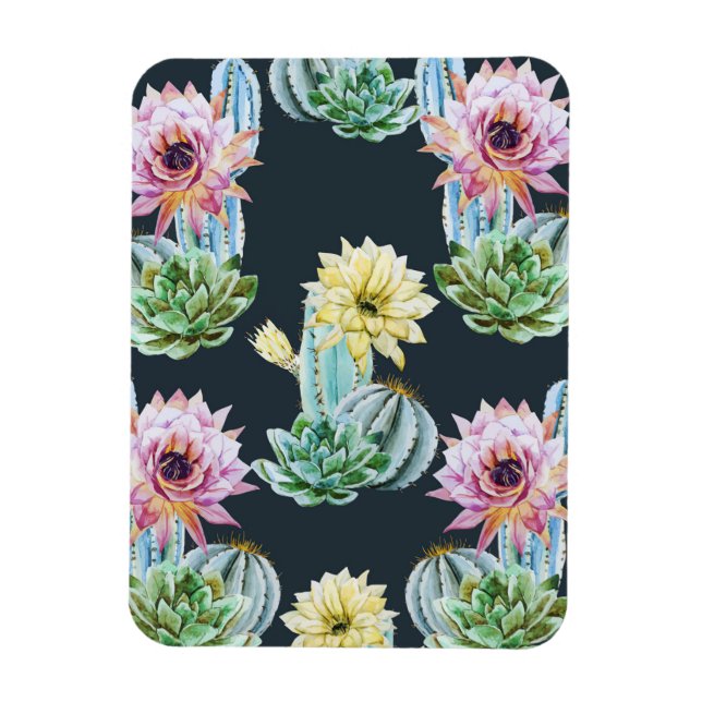 Beautiful Cactus Pattern Magnet (Vertical)