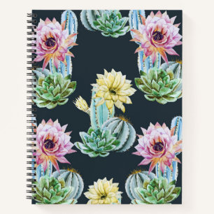 Beautiful Cactus Pattern Notebook