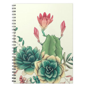 Beautiful Cactus With Flower Notebook