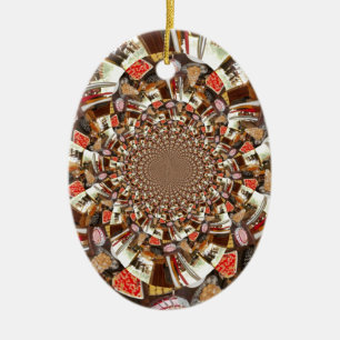 Beautiful Cakes and Desserts Ceramic Tree Decoration