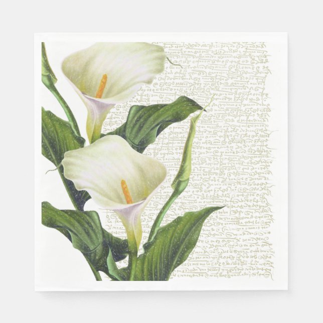 Beautiful Calla Lilies Napkin (Front)