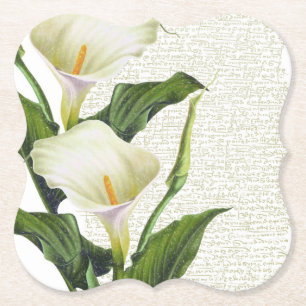Beautiful Calla Lilies Paper Coaster