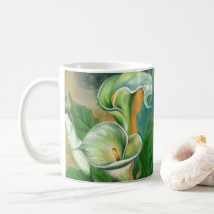 Beautiful Calla Lily Flower Coffee Mug Painting