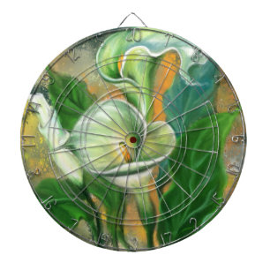 Beautiful Calla Lily Flower - Migned Art Drawing - Dartboard