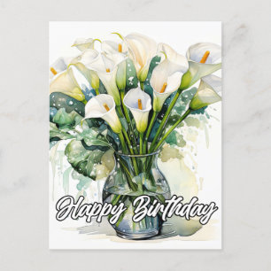 Beautiful Calla Lily Flowers Postcard