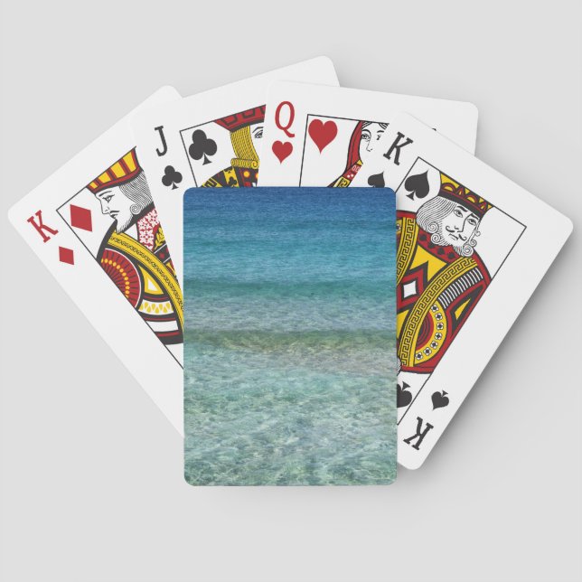Beautiful Calm Caribbean Sea  Playing Cards (Back)