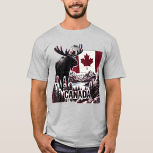 Beautiful Canada. Canadian flag. Canadian moose. T-Shirt