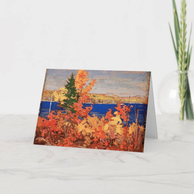 Beautiful Canadian Art Autumn Foliage Tom Thomson Card (Front)