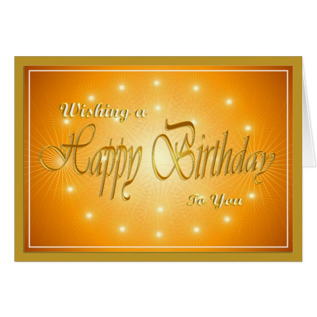 Beautiful candles in orange and gold birthday (Front Horizontal)