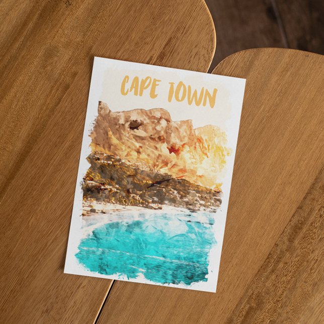 Beautiful Cape Town Table Mountain Aerial View Postcard (cape town south africa table mountain souvenir)