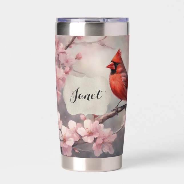 Beautiful Cardinal Insulated Tumbler (Front)