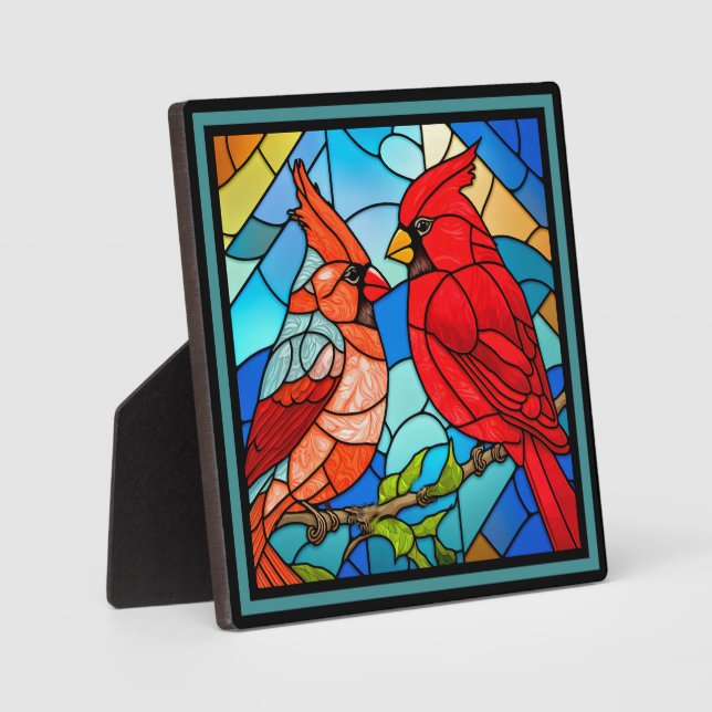 Beautiful Cardinal Red Bird  Plaque (Front)