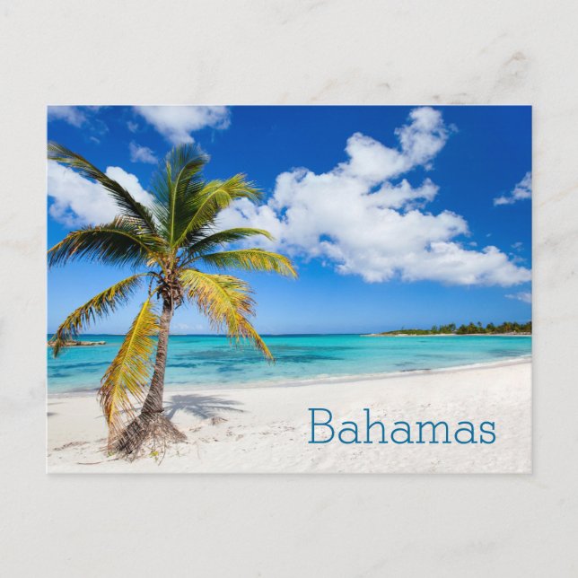 Beautiful Caribbean beach Postcard (Front)