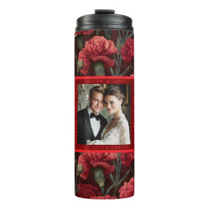 Beautiful Carnation Charm Wildflower Wedding Thermal Tumbler