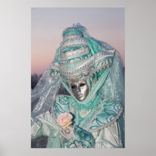 Beautiful Carnival Costume, Venice Poster