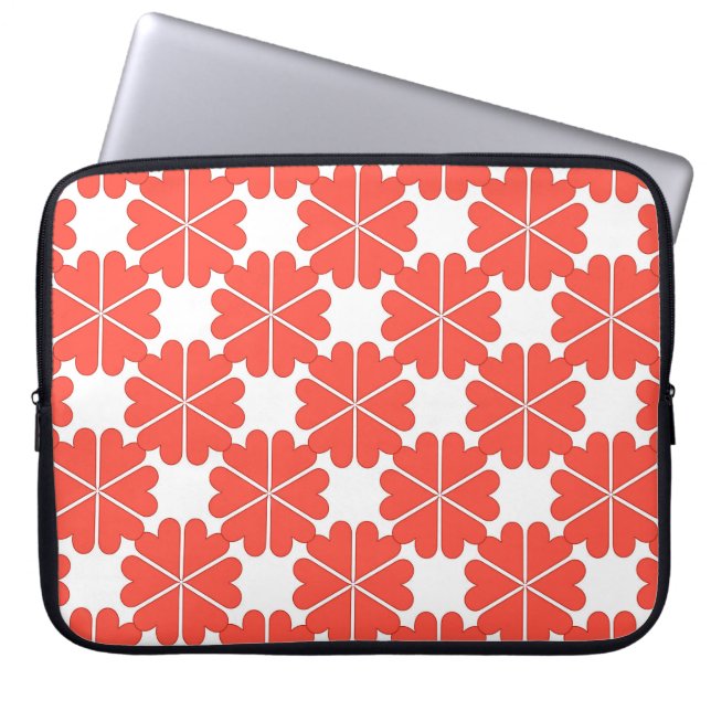 Beautiful cartoon greeting card with colourful flo laptop sleeve (Front)
