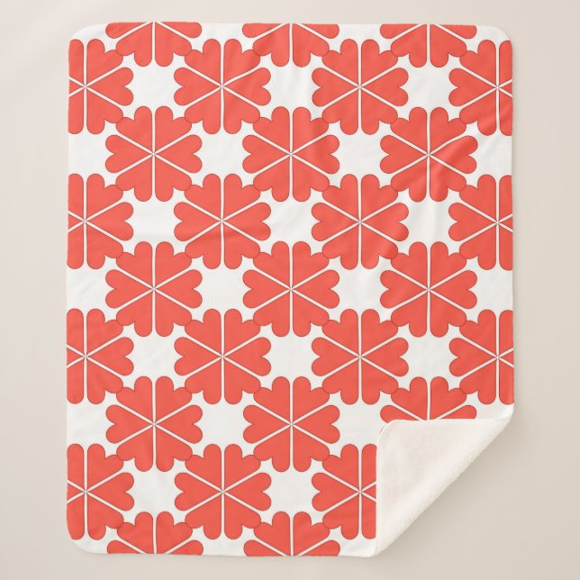 Beautiful cartoon greeting card with colourful flo sherpa blanket (Front)