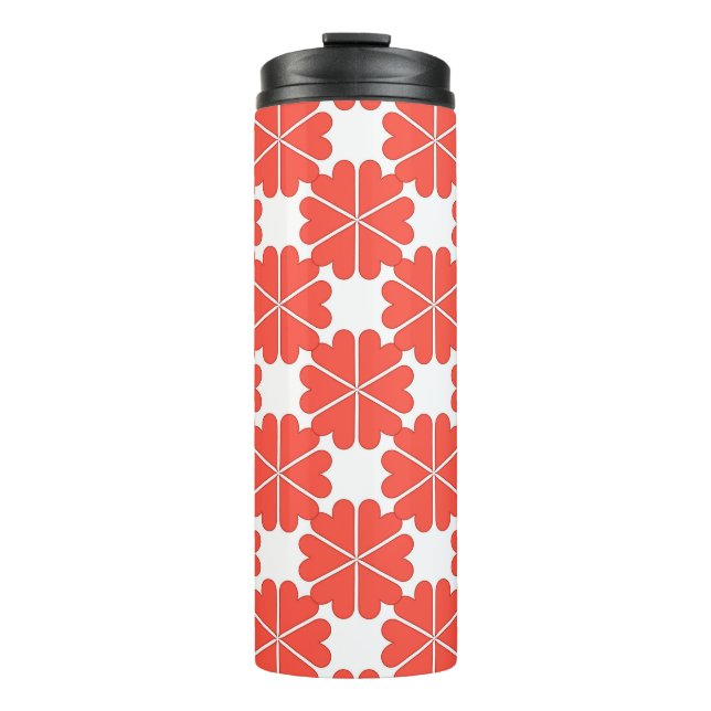 Beautiful cartoon greeting card with colourful flo thermal tumbler (Front)