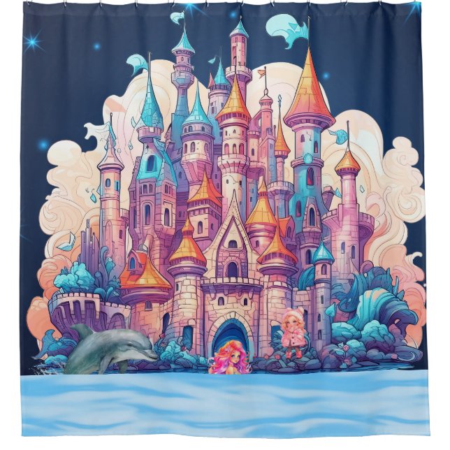Beautiful Castle Shower Curtain (Front)