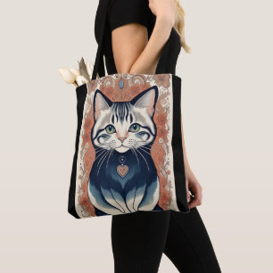Beautiful Cat Artwork Tote Bag