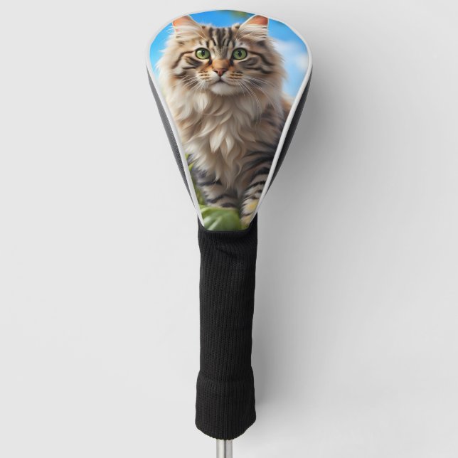 Beautiful cat beautiful garden golf head cover (Front)