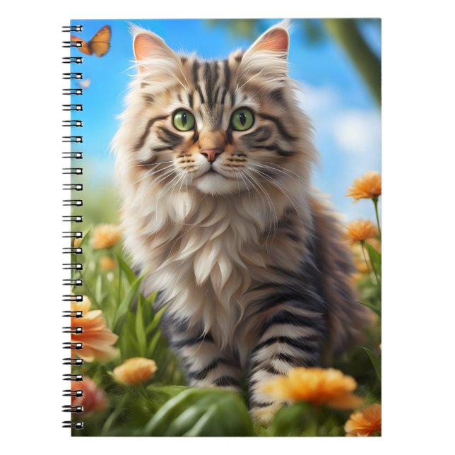 Beautiful cat beautiful garden notebook (Front)