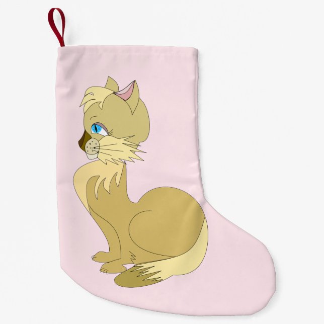 Beautiful Cat Christmas Stocking (Front)