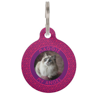Beautiful Cat Dad Gift Hexagon Pet Tag