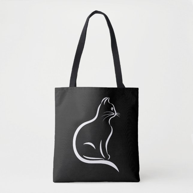 Beautiful cat drawing for animal lovers. tote bag (Front)
