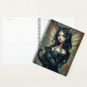 Beautiful Cat Fairy portrait Planner