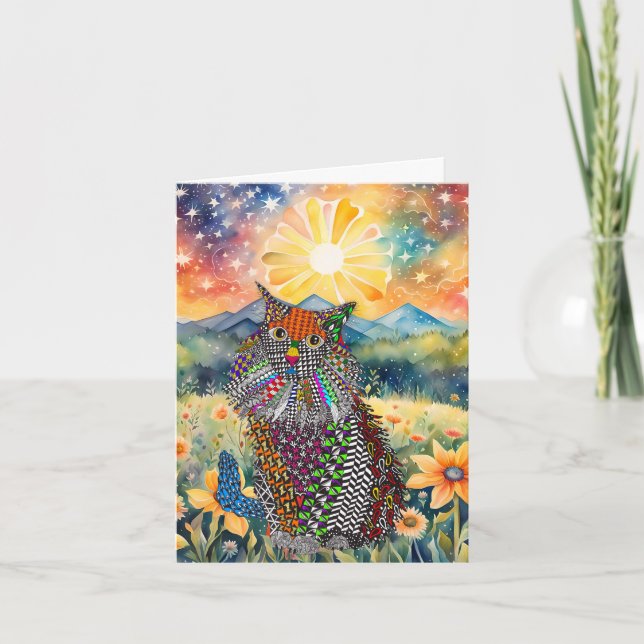Beautiful Cat in the Sun Greeting Card (Front)
