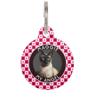 Beautiful Cat Lover Present Square Pet Tag