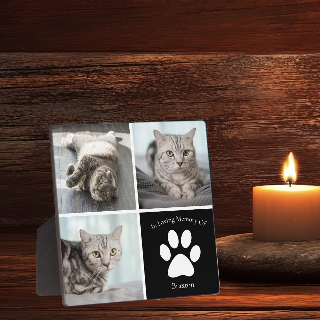 Beautiful Cat Memorial Custom Pet Keepsake Photo Plaque (Creator Uploaded)