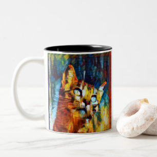 Beautiful Cat Two-Tone Coffee Mug