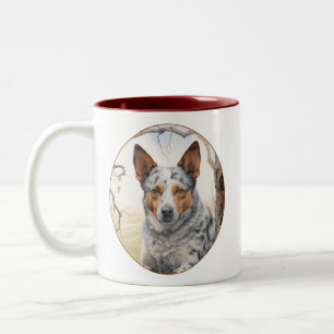 Beautiful Cattle Dog Two-Tone Coffee Mug