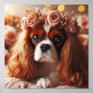 beautiful Cavalier King Charles Spaniel Poster