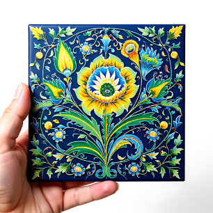 💙 Beautiful Celestial Harmony Iznik Ceramic Tile