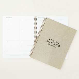Beautiful Champagne Glittery Background Planner