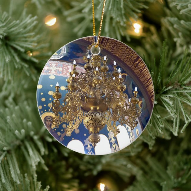 Beautiful Chandelier in the Cathedral Ceramic Ornament (Tree)