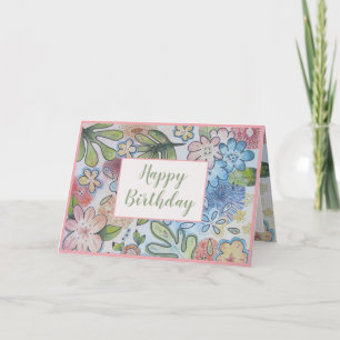 Beautiful Cheery Sweet Floral Happy Birthday Card
