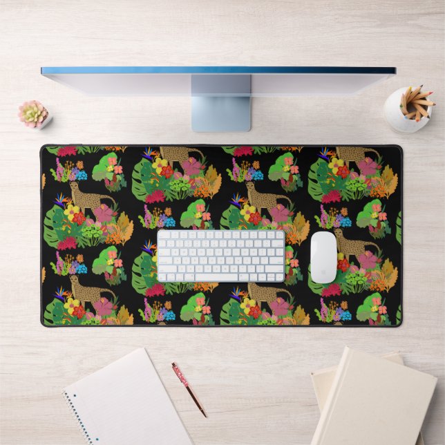 Beautiful, Cheetah and Tropical Jungle  Desk Mat (Office 1)