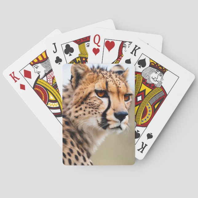 Beautiful Cheetah Playing Cards (Back)