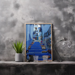 Beautiful Chefchaouen The Blue Moroccan City Poster