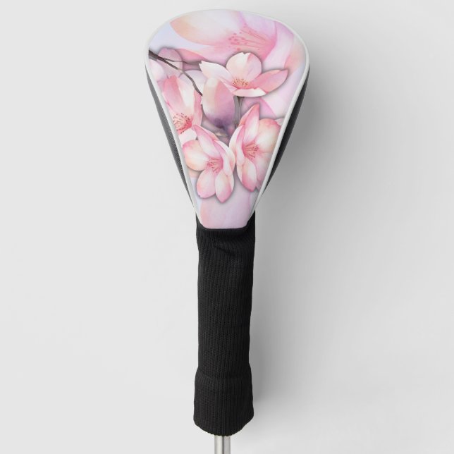 Beautiful Cherry Blossom Golf Head Driver Cover (Front)