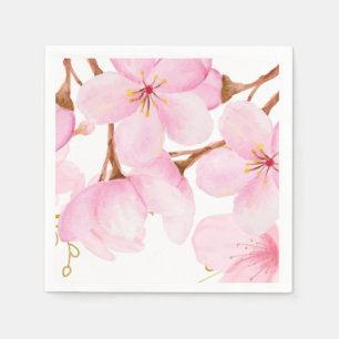 Beautiful Cherry Blossom Mixed Medium Print Napkin